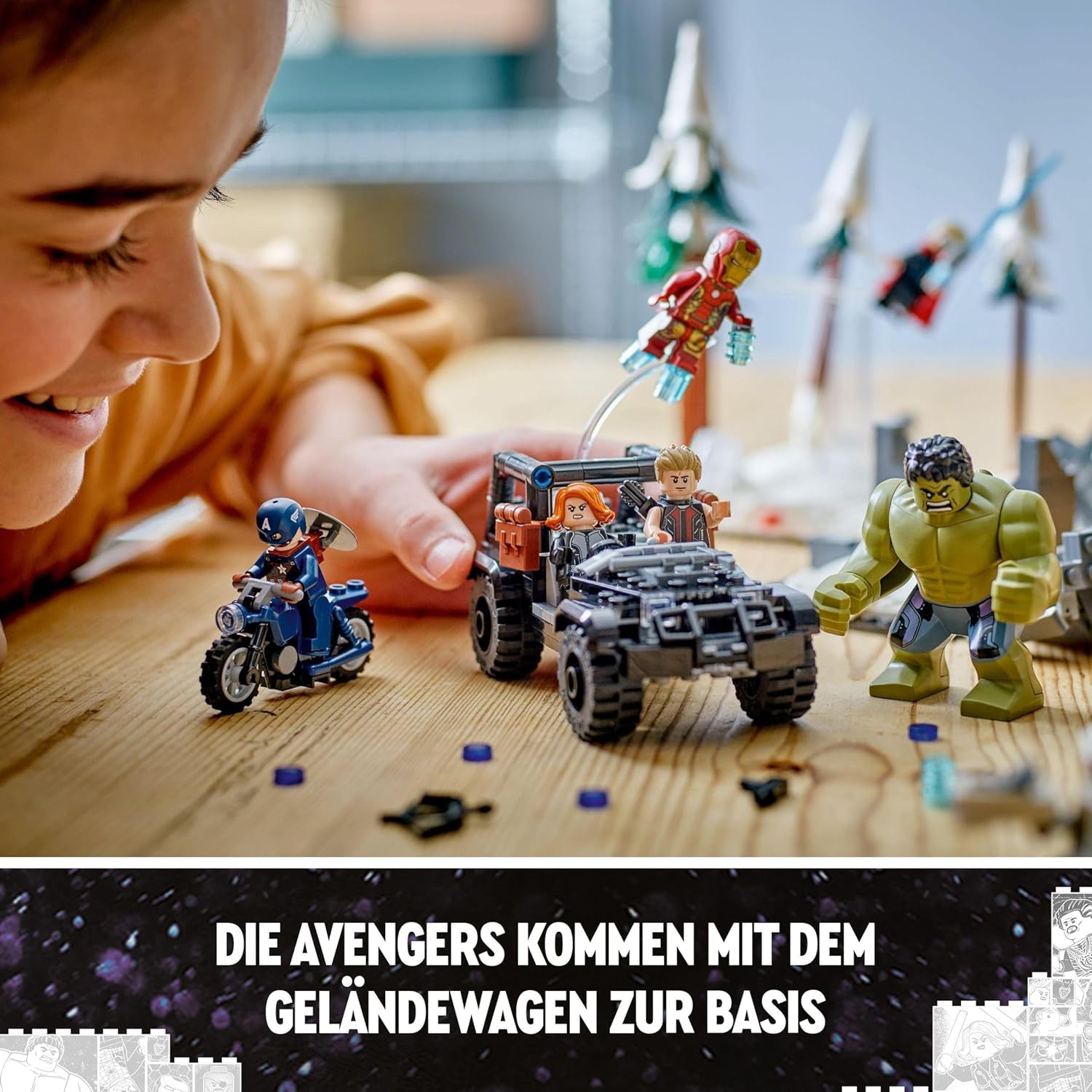LEGO Marvel Avengers Assemble: Age of Ultron, bouw- en speelset met 8 minifiguren van superhelden zoals Thor, Hulk en Iron Man, bouwspeelgoed voor jongens en meisjes, avonturenset 76291 Bouwsets Besuche den LEGO-Store