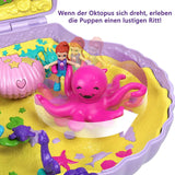 Polly Pocket opbergdoos schelpentas met 2 poppen en 1 onderzeeër Polly Pocket zeemeermin speelgoed, leeftijd 4+ GNH11