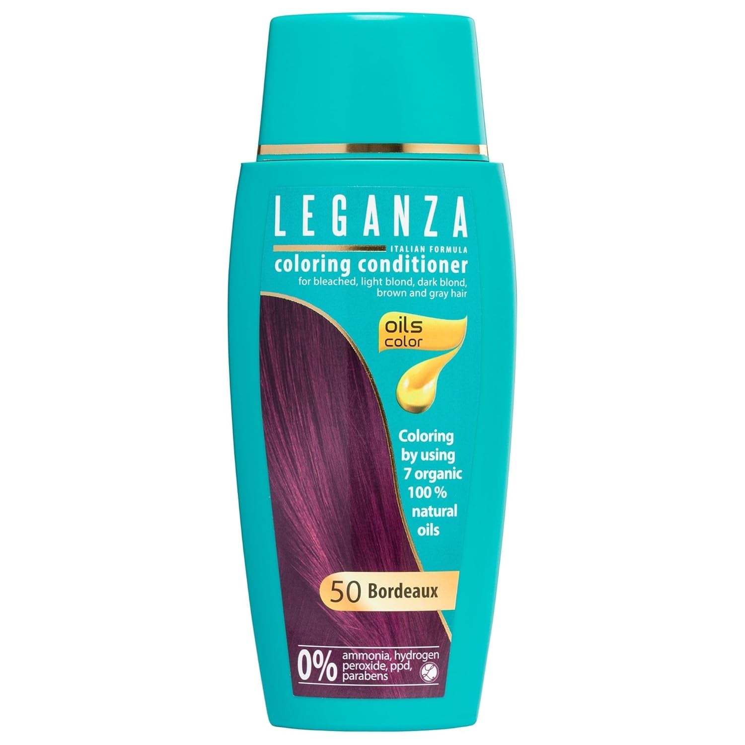 Leganza Natuurlijke Balsem Haarverf Kleur 71 Café Latte | Haarverf zonder ammoniak | Verrijkt met 7 natuurlijke oliën | 150 ml Naty Shop 50 Bordeaux haarverf