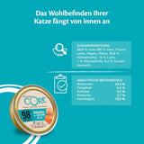 Wellness CORE 98% 12 x 85g, Kip en Zalm - Nat kattenvoer, dikke paté, graanvrij, natuurlijk, hypoallergeen, rijk aan eiwitten, rijk aan vlees