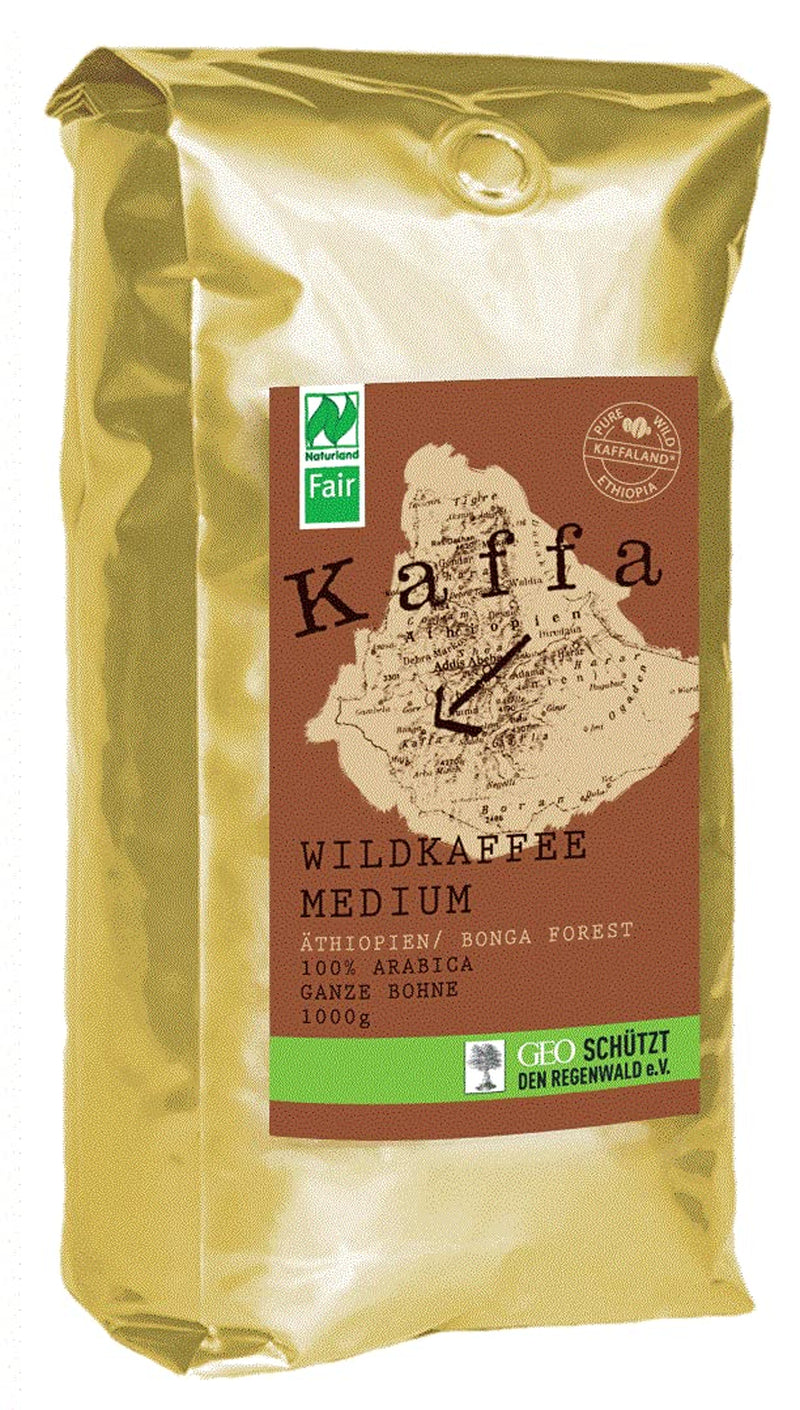 Biologische wilde koffie medium bonen 1000 g