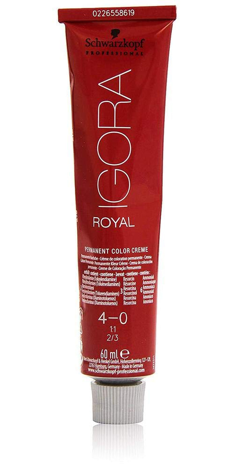 Schwarzkopf IGORA Royal Premium Hair Colour 4-0 middenbruin, 1 pakje (1 x 60 g) Haarverf Naty Shop