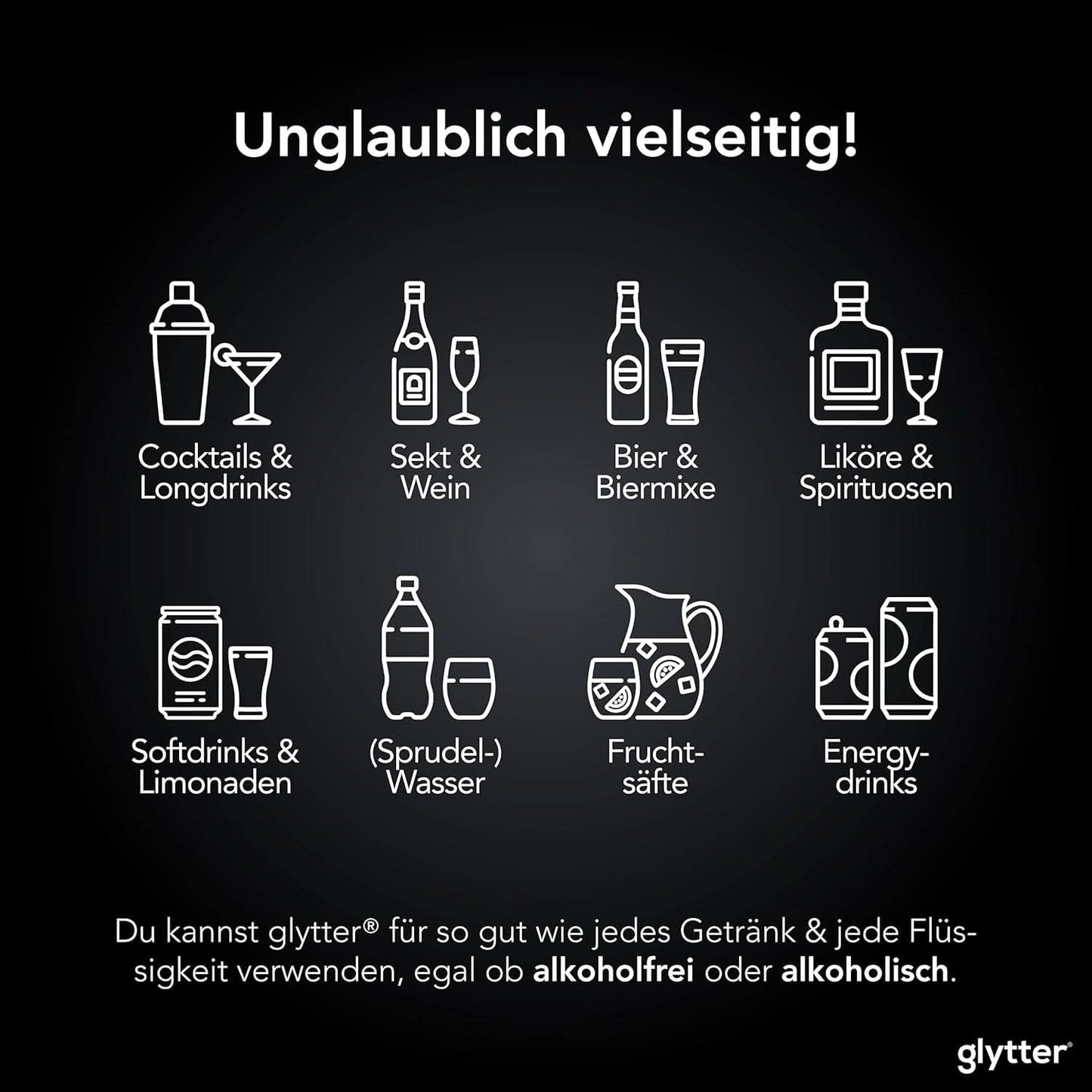 Eetbare glitters voor drankjes en vloeistoffen, 10 gram Naty Shop