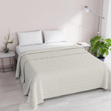 Zomerdekbed Satijn Strepen, polyester, crème, 260X250 Cm Quilts en quilts Naty Shop Crème 260X250 Cm