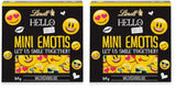 HALLO Mini-chocolade-emoticons | 164 gram | Ongeveer. 27 coole emoticons in verschillende designs, gemaakt van de lekkerste melkchocolade | Chocoladecadeau voor kinderen | Ter decoratie (pak van 2)