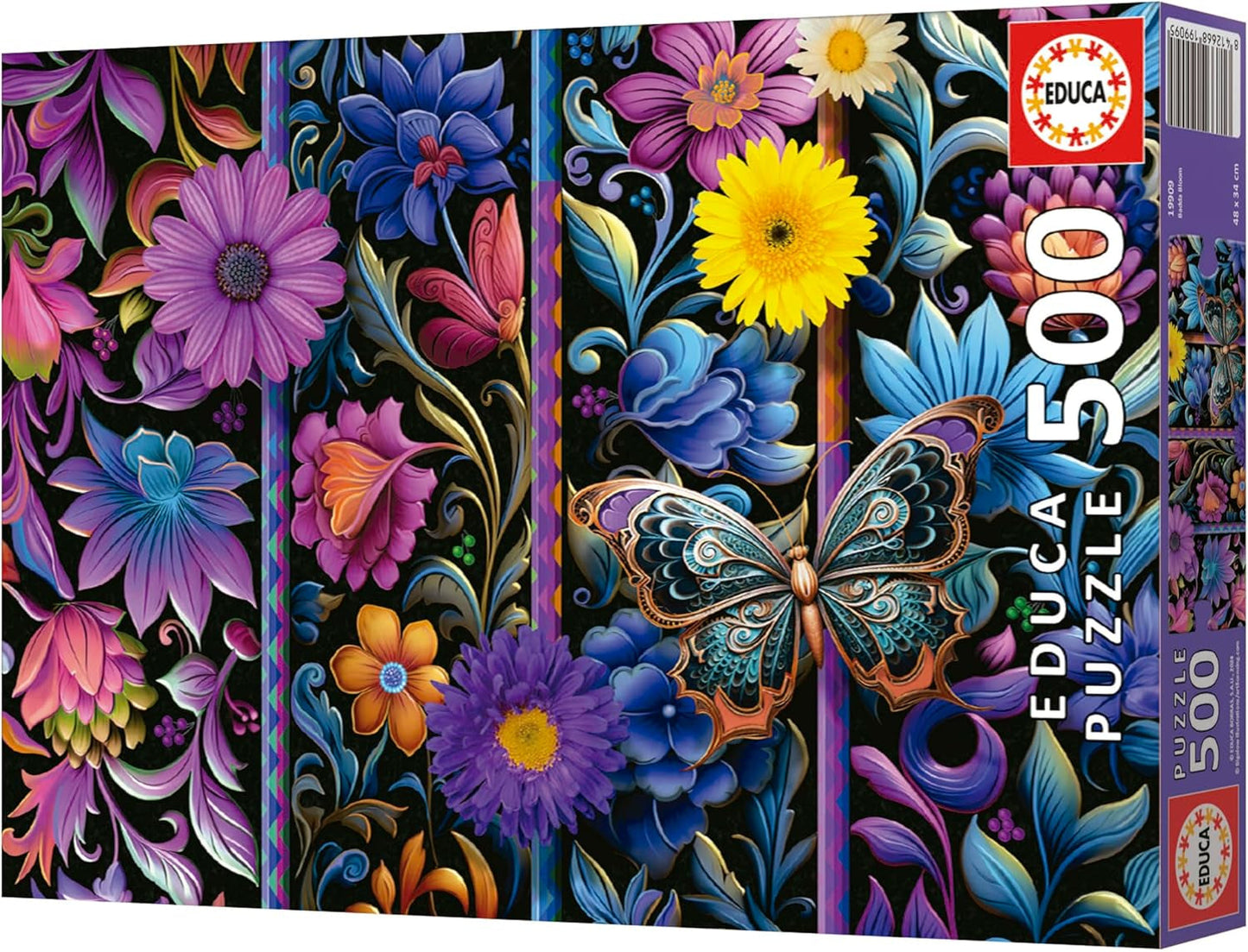 Educa - Puzzel van 500 stukjes voor volwassenen | Bada Bloom. Afmetingen: 48 X 34 cm. Inclusief Fixpuzzel puzzellijm. 11 jaar lang (19909) Puzzle Naty Shop