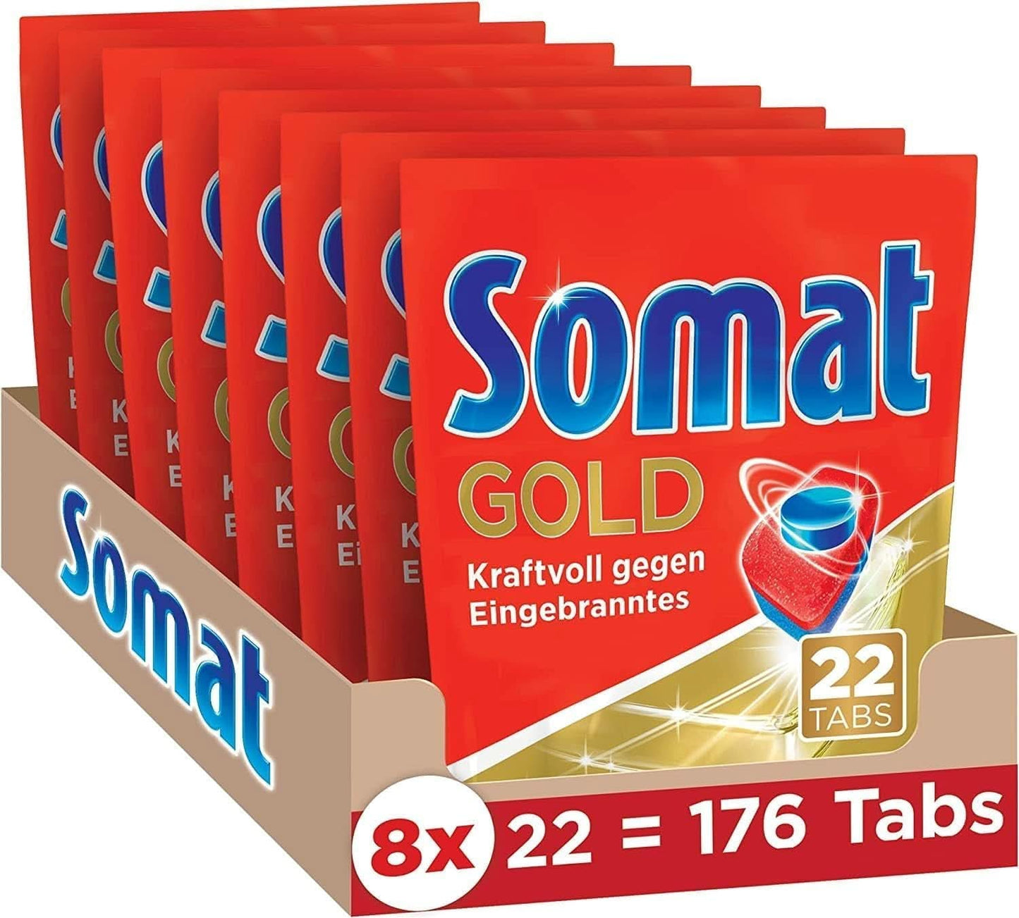 Somat Gold tabletten voor de vaatwasser (105 tabletten) Naty Shop Keukenwasmiddelen 176 capsules -