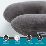TEMPUR Transit Reiskussen Comfortabel visco-elastisch nekkussen Materiaal Ideaal voor reizen met bus, trein, auto of vliegtuig 30 x 28 x 8 cm