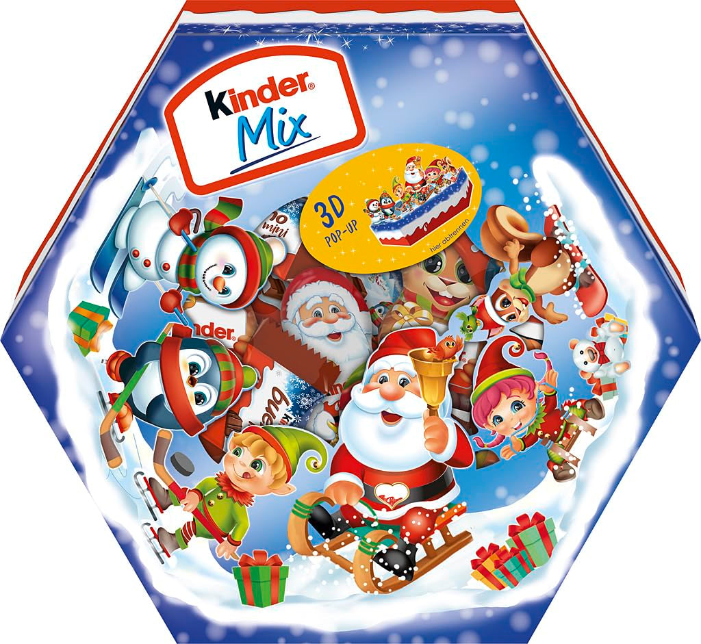 Kinder Mix Kerstbord - heerlijke chocoladespecialiteiten uit het Kinder assortiment - 143g