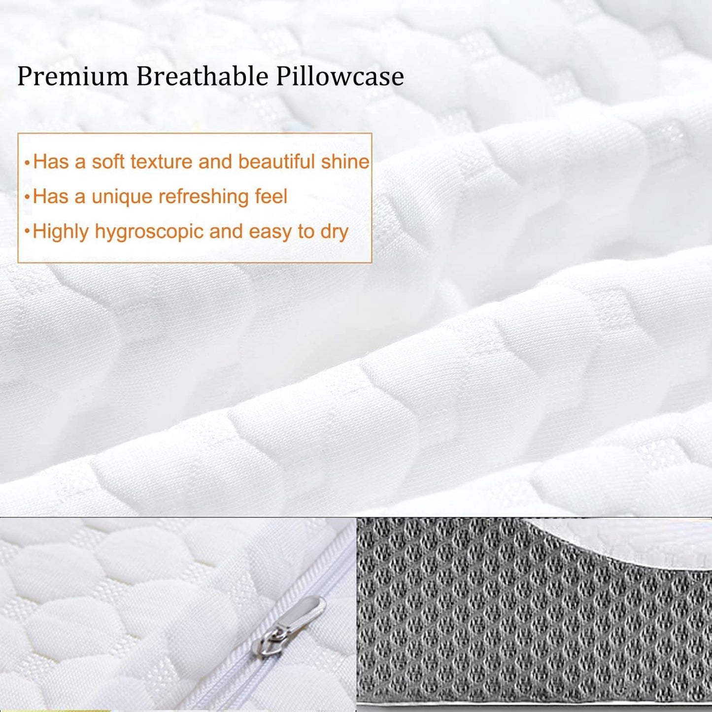 Ecosafeter Memory Foam Kussen Neksteunkussen Ergonomisch nekkussen voor verschillende slaaphoudingen met afneembare hoes Cervicale orthopedische kussens Naty Shop