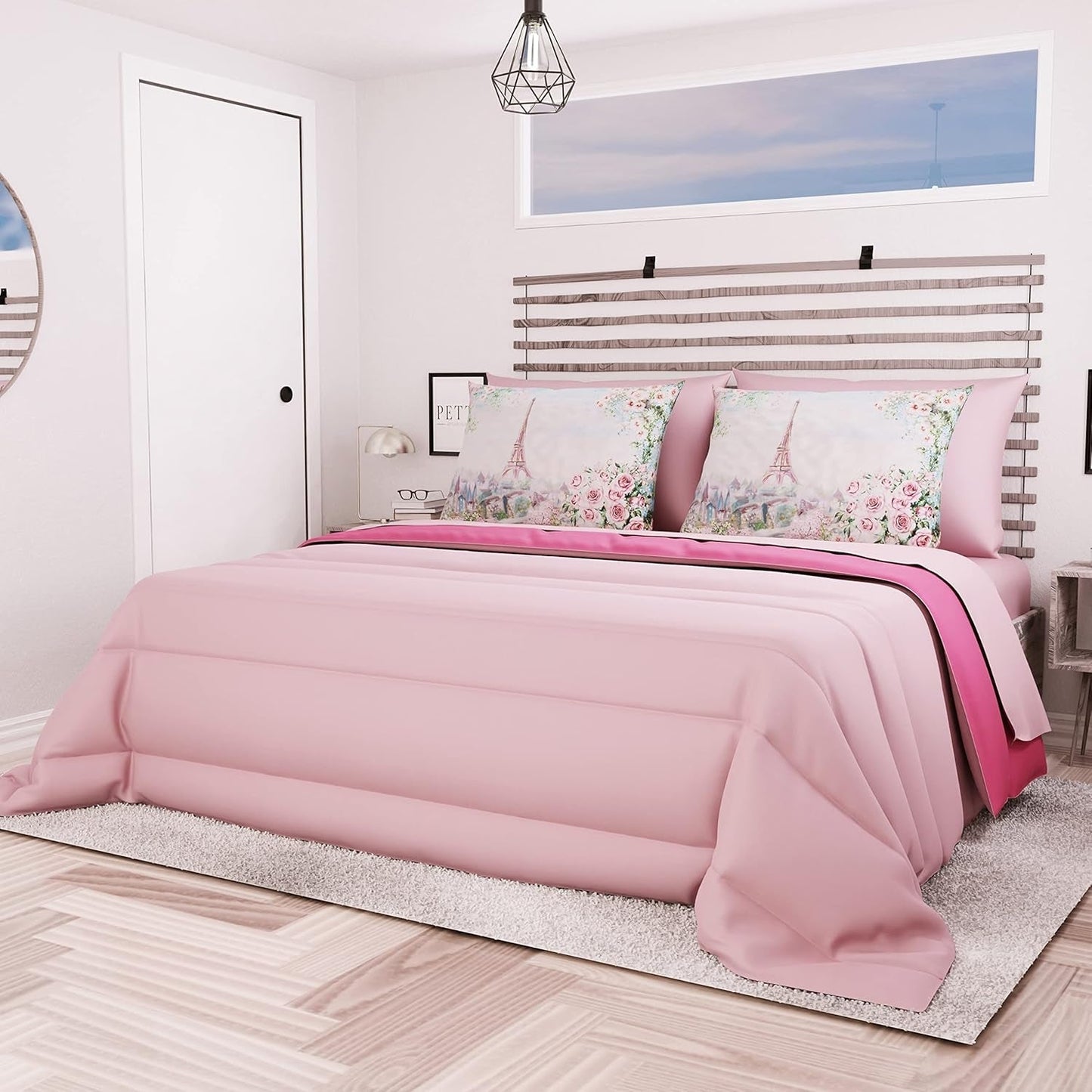 PETTI Artigiani Italiani - Winterdeken voor tweepersoonsbed, maxi, monochroom, dubbelzijdig, wit, grijs, 100% Made in Italy
