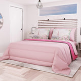 PETTI Artigiani Italiani - Winterdeken voor tweepersoonsbed, maxi, monochroom, dubbelzijdig, wit, grijs, 100% Made in Italy