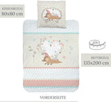 Beddengoed voor meisjes, Bambi, 100% katoen Beddengoed - kinderen Naty Shop