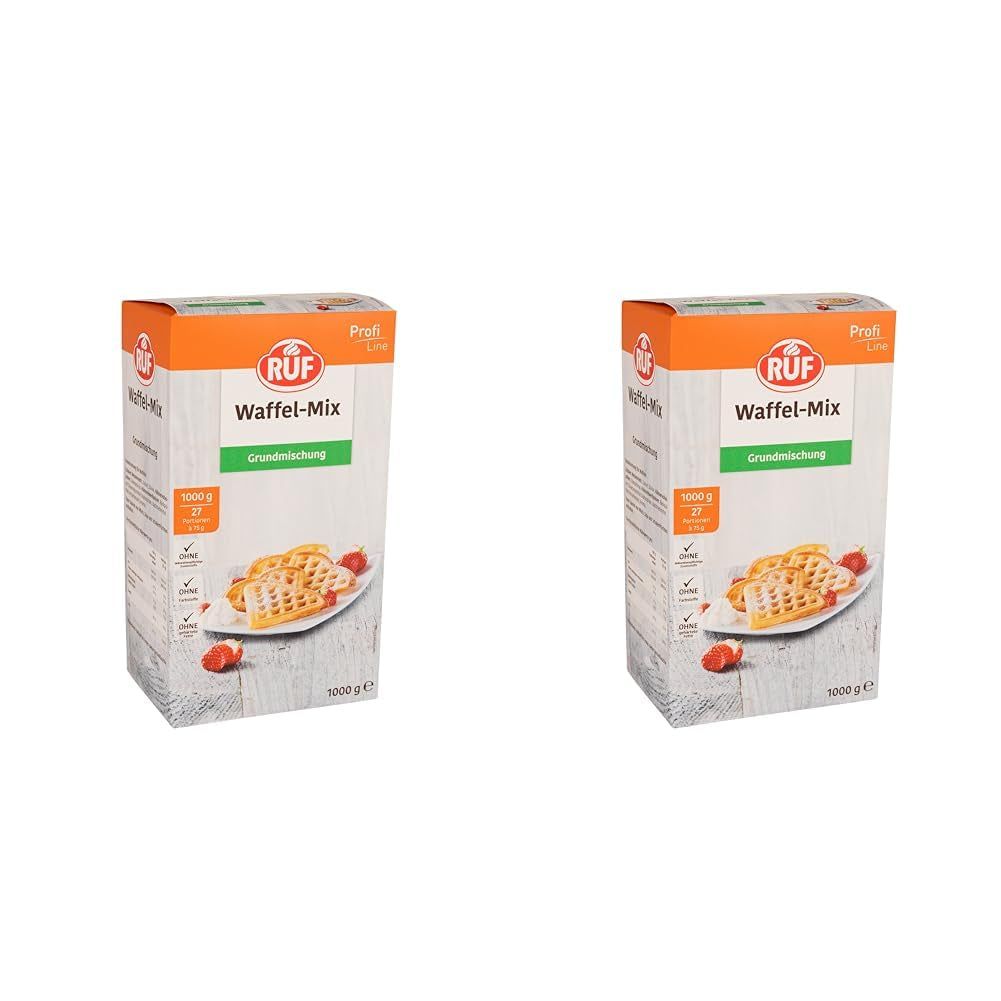 RUF Rührkuchen Backmischung, Nur Wasser & Öl Zugeben, Rezeptur Für Blechkuchen, Kastenkuchen, Muffins, Gugelhupf Und Tortenböden, 1X1000G Mengsel voor bakken en koken Naty Shop Wafelteig 1 Kg (2Er-pakket)