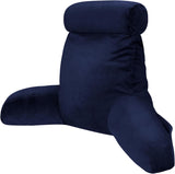 INFANZIA leeskussen met armleuningen, traagschuim, ergonomische ondersteuning voor bank en bed, marineblauw