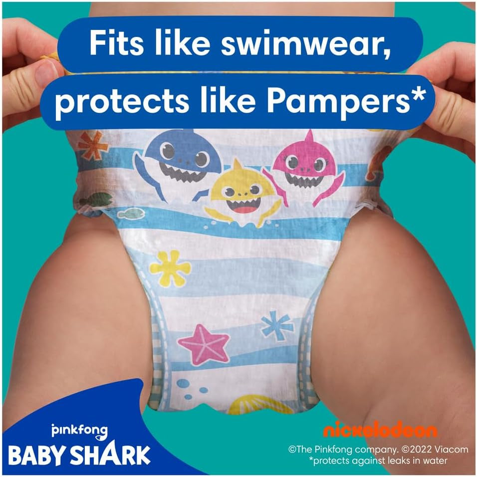 Pampers (oude versie), Splashers wegwerpbadshorts - maat 5/6 (14kg+) - doos met 8 verpakkingen van 10