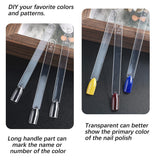 300 transparante nagelsticks, waaiervormige nagelontwerpen, kleurendisplaytips met 6 metalen ringen, kunstnagelplaat voor nagelsalon en gellakoefening voor beginners