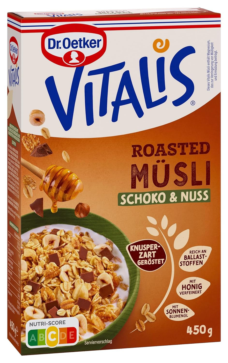 Dr. Oetker Vitalis Geroosterde Muesli met Veenbessen en Pompoenpitten: Geroosterde Muesli met Gedroogde Veenbessen, Pak van 8 (8 x 501 g)