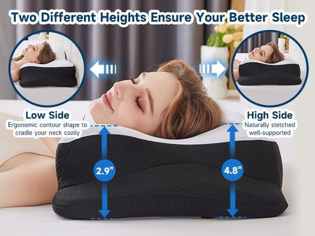 SUPA MODERN Memory Foam Kussen Zijslaper Koelkussen 60X40 Orthopedisch Achterkant Maag Nekpijn Verlichting Nekkussen Orthopedisch Cervicale Kussens Naty Shop