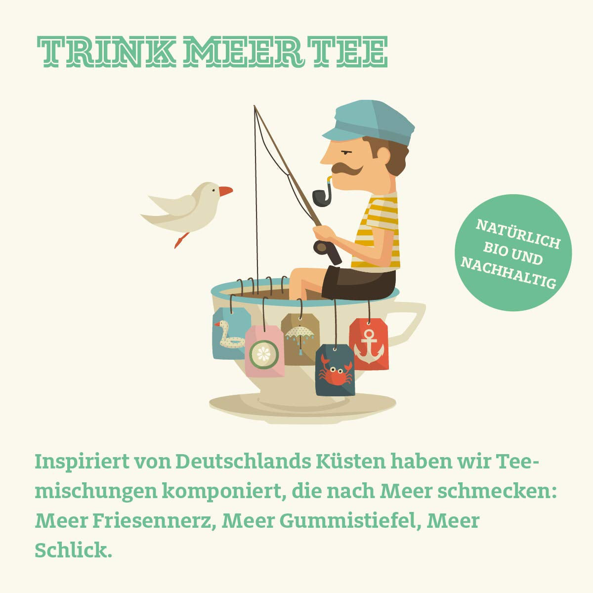 Drink meer thee FRISCHER FRIESE - Biologische kruidenthee | Muntmengsel | Biologische muntthee | Losse thee in theedoos | Geschenk I 50 G