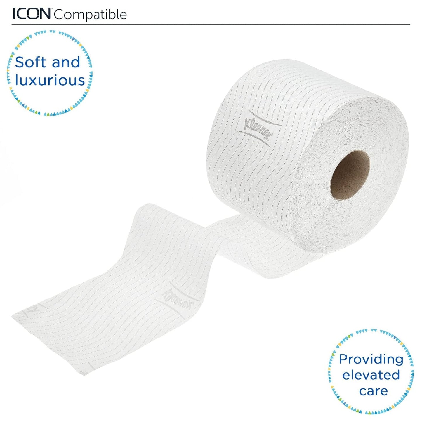 Kleenex Standaardrol 8441 Toiletpapier - 2-laags toiletpapier - 6 verpakkingen van 6 rollen x 600 vellen elk, wit (36 rollen / 21.600 vellen totaal)