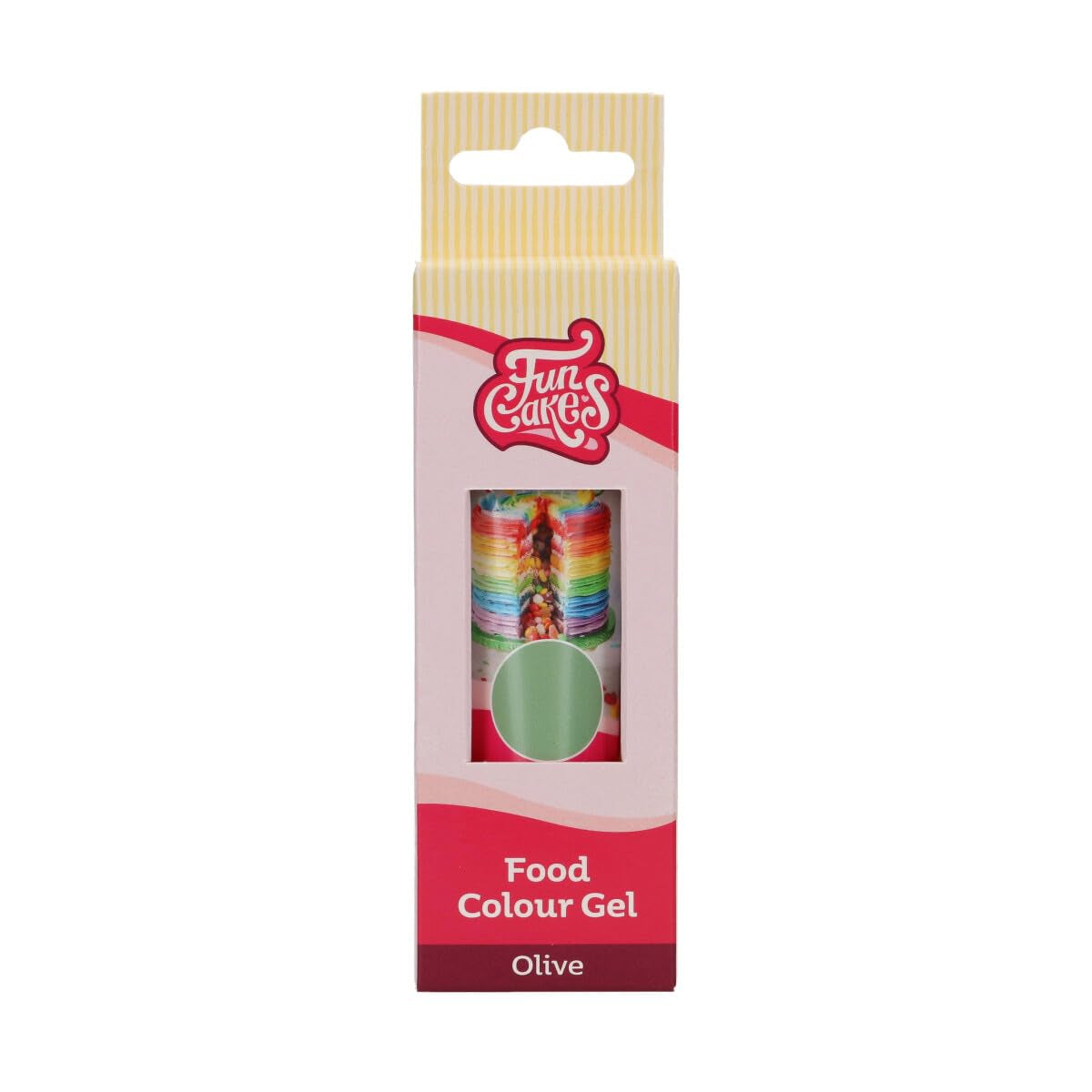 Funcakes Gel Olijf kleurstof: Hoog geconcentreerde kleurstof voor deeg, room, fondant en marsepein. Gemakkelijk doseren. Eén druppel om levendige kleuren te creëren. Halal. 30 gram