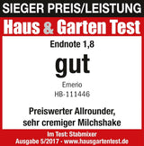 Emerio HB-111446 Keukenmixer, TESTSIEGER Preis/Leistung, Gummierter Rutschfester Griff, Edelstahl, Bpa-Frei, Schwarz, 250W Keuken Naty Shop