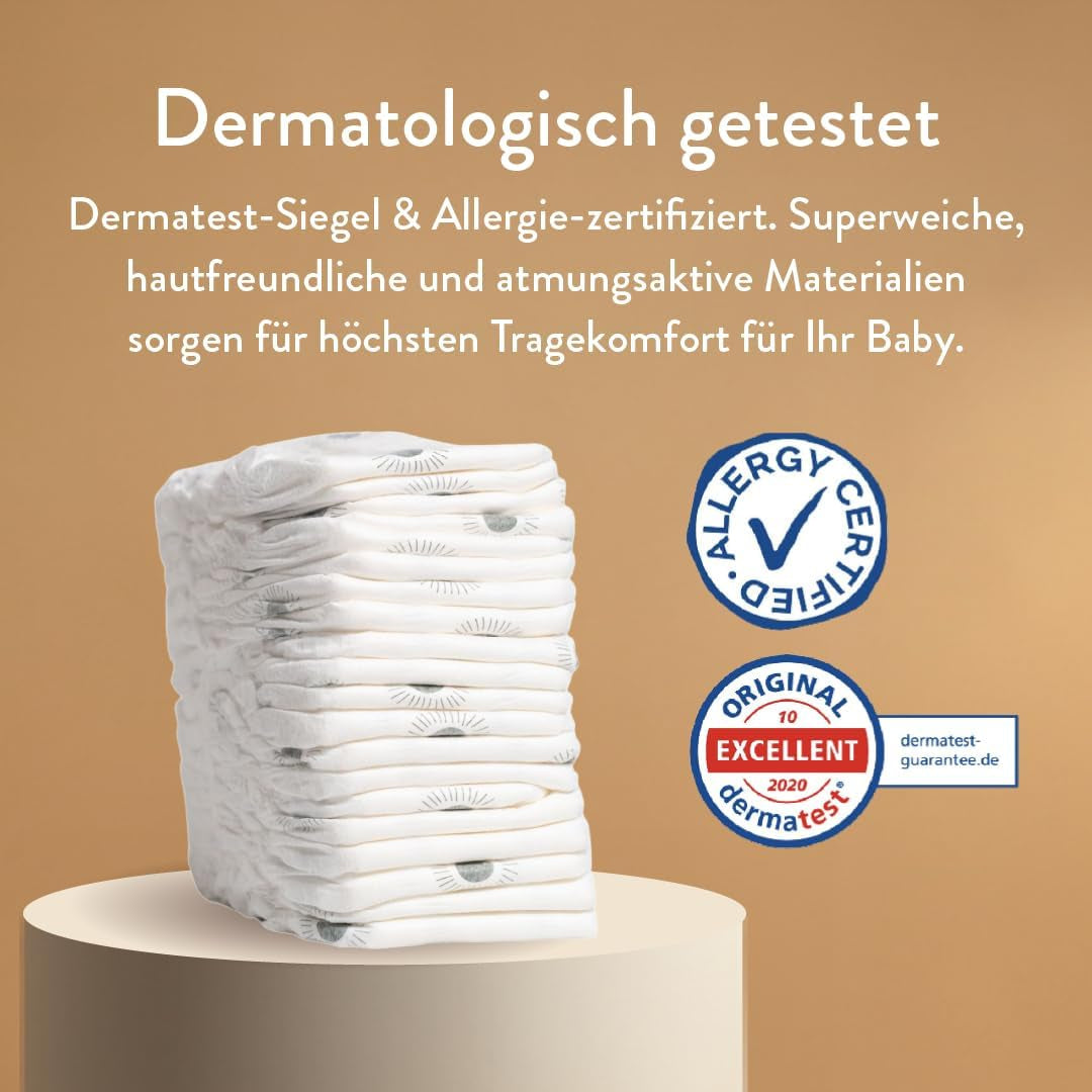Push-upluiers, maat 4 L (7-12 kg) - 1 zak van 25 stuks - Geen schadelijke stoffen, milieuvriendelijk, ultraplat, voor nachtgebruik - Made in Denmark