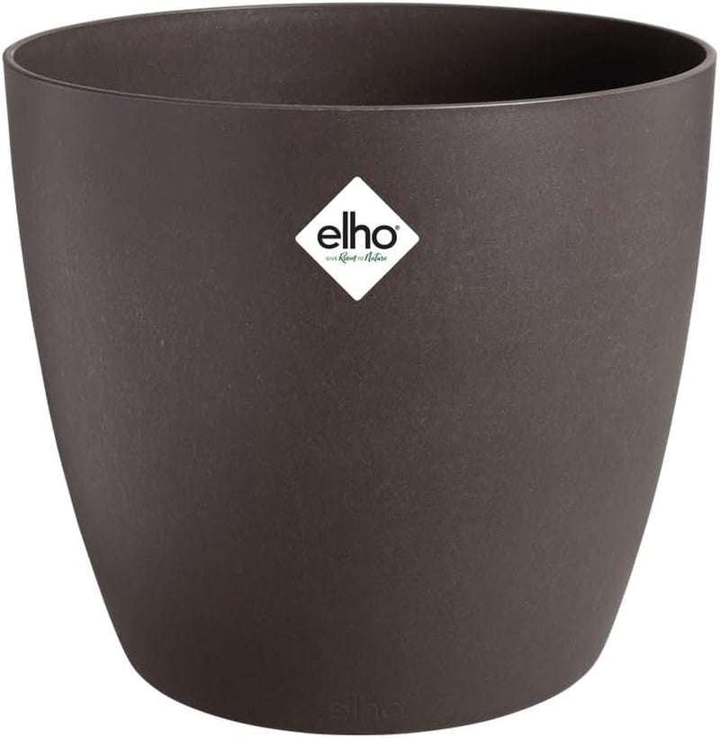 elho The Coffee Collection, ronde binnenpot, 18 cm, gemaakt van koffiedik en gerecycled plastic - bruin/espressobruin