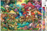 Buffalo Games - Aimee Stewart - Merry Mushroom Village Picnic - puzzel van 1000 stukjes voor volwassenen, uitdagende puzzel, perfect voor game-avonden - kant-en-klaar formaat 26,75 x 19,75 cm puzzel Naty Shop