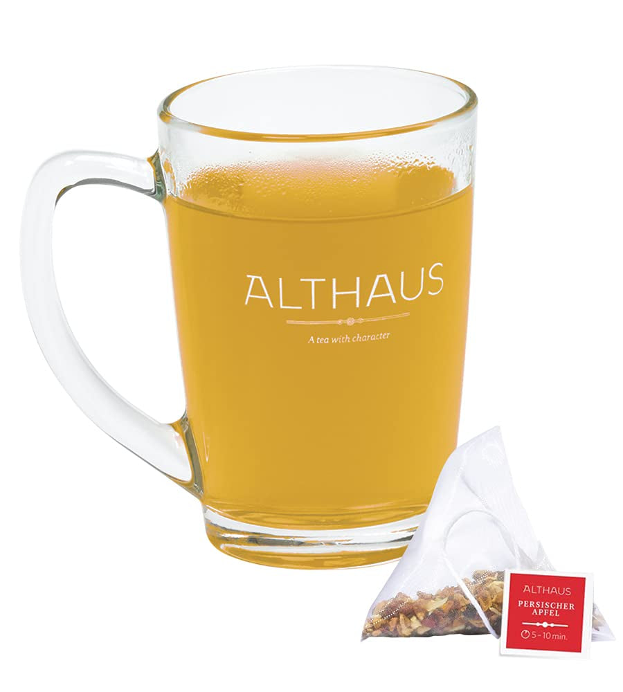 Althaus Thee PERZISCHE APPEL ⋅ Vruchtenthee in piramidevormige zakjes PYRA PACK ⋅ Vruchtenthee op smaak gebracht met appelsmaak ⋅ 15 X 2,75G