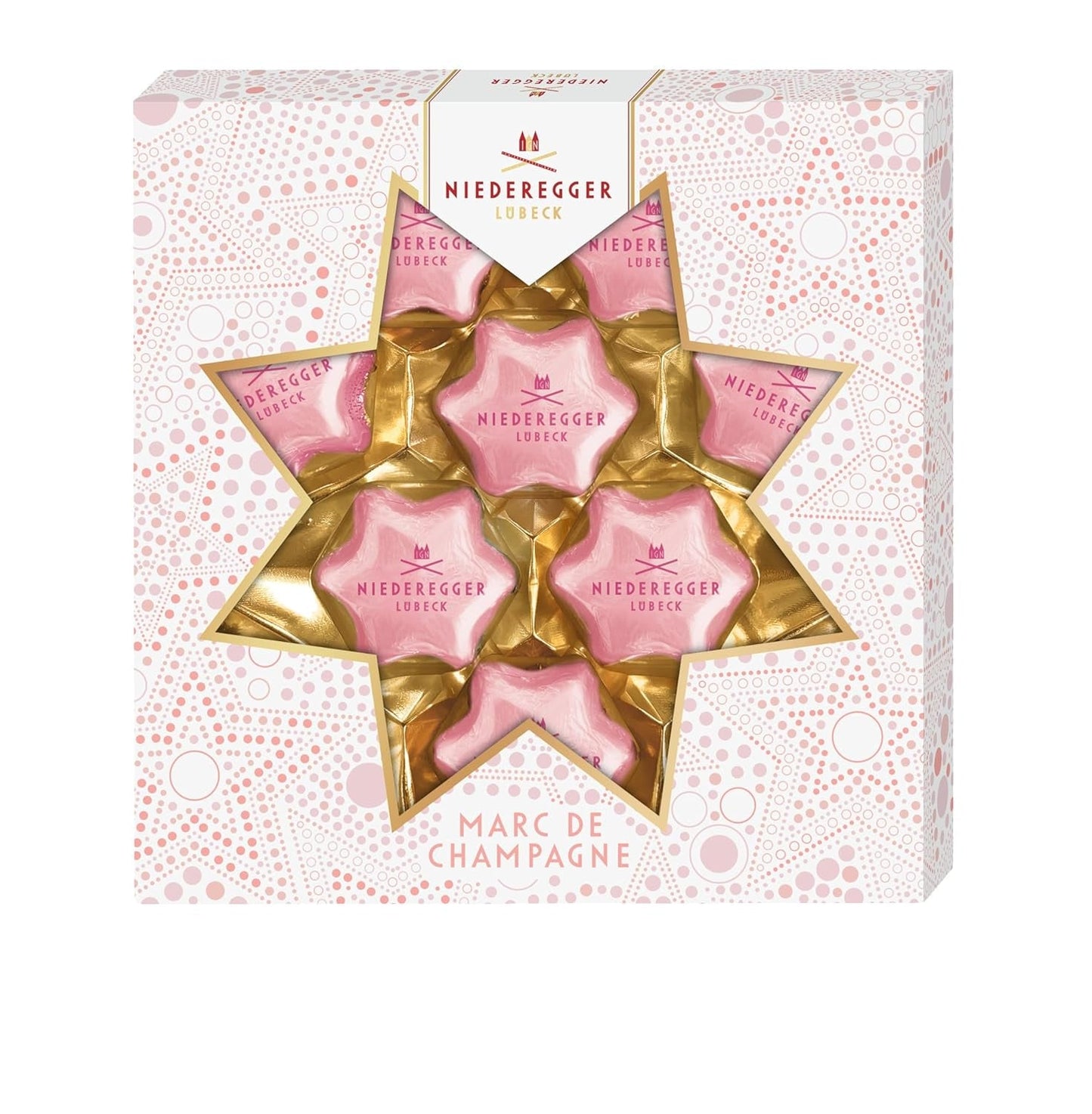 Niederegger Praline Sterren Marc de Champagne 125g