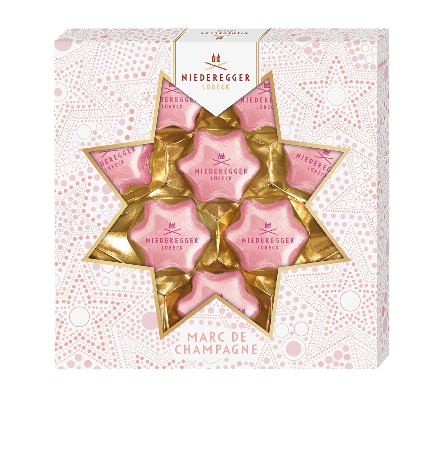 Niederegger Praline Sterren Marc de Champagne 125g