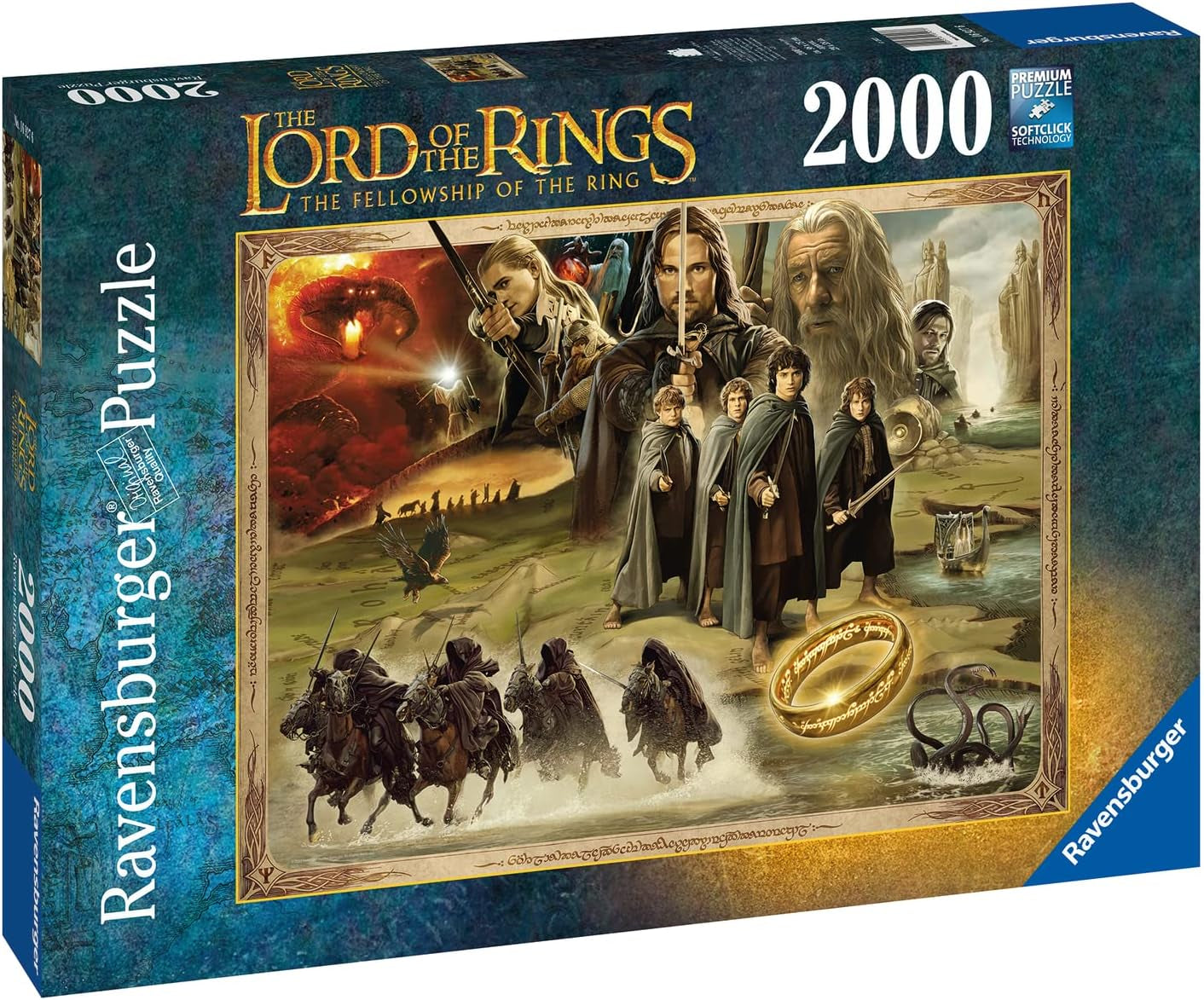 Ravensburger Puzzel 16927 - LOTR: The Fellowship of the Ring - Lord of the Rings Legpuzzel van 2000 stukjes voor volwassenen en kinderen vanaf 14 jaar Puzzel Naty Shop