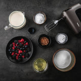 Tefal HT650E Power Mix Silence Handmixer | 600 Watt | Variabele snelheidsregelaar | Turbo- en Auswurf-functie | Extreme vrijetijdsmotor | Incl. 2 Rührbesen en 2 Knethaken | Tarwekeuken Naty Shop