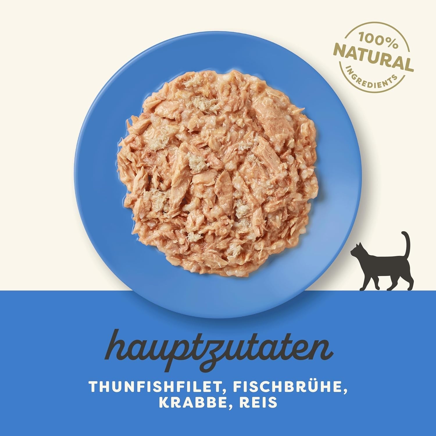 Applaws 100% natuurlijke Nassfutter für Katzen, Thunfischfilet mit Krabben in Brühe - Verpakking met 12 x 70g Beuteln