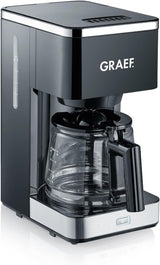 GRAEF. FK402 Filter-espressomachine Zwart, 1,25 liter, warmhoudfunctie, timer, pre-infusiefunctie, zetkop voor optimale smaakontwikkeling, eenvoudig in gebruik