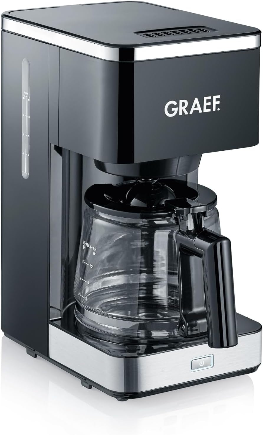 GRAEF. FK402 Filter-espressomachine Zwart, 1,25 liter, warmhoudfunctie, timer, pre-infusiefunctie, zetkop voor optimale smaakontwikkeling, eenvoudig in gebruik