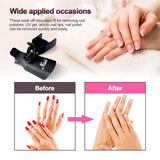 Hanyousheng Nagellackentferner Clips, Nagel Clips, 10 Stück Schwarz Nagelclips, Nagel Klammer, Nails Art Gel Cap, Losweken Clip Cap UV Gel Poliermittel Entferner Wrap Nail Tool