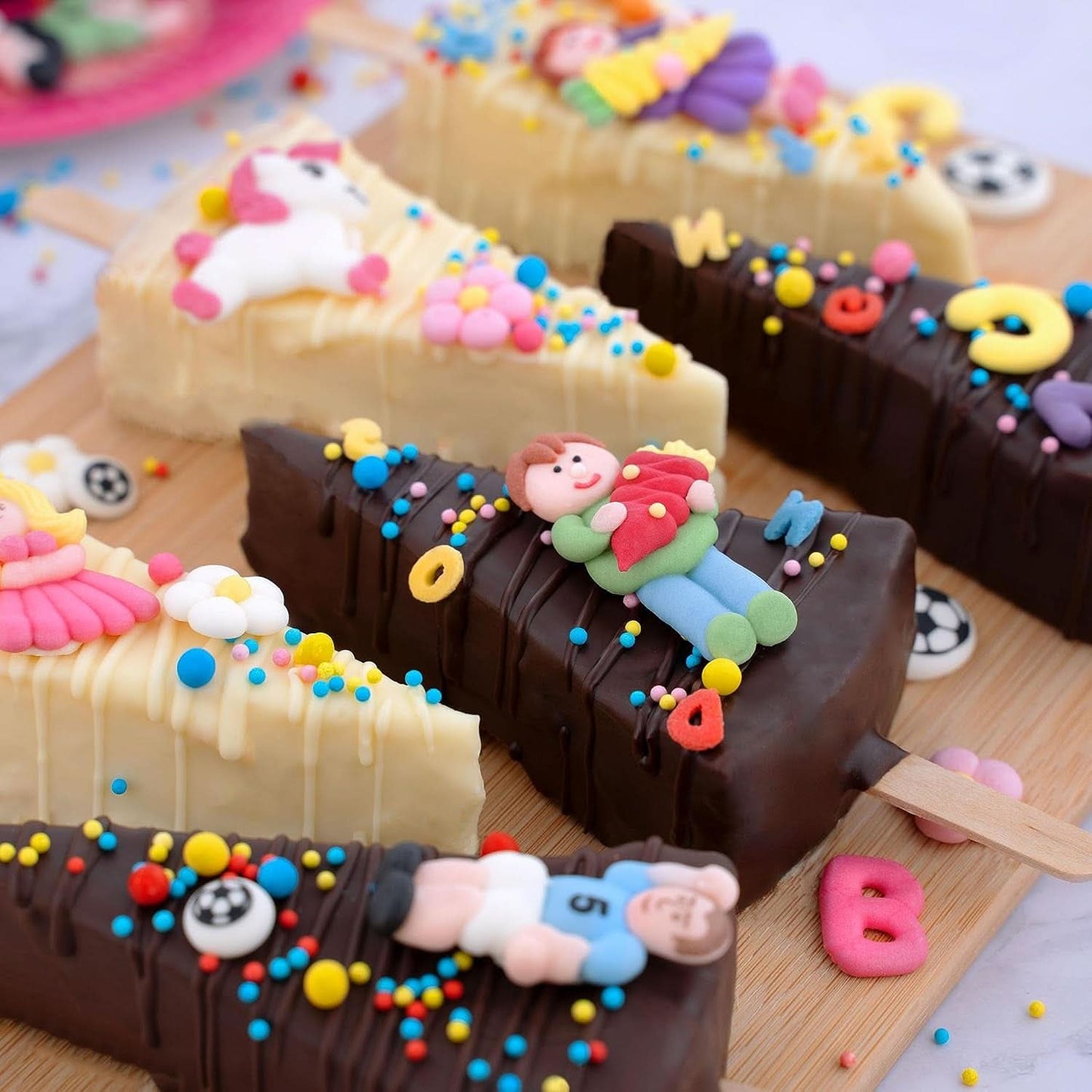 Günthart, 8 suikerfiguurtjes voor het begin van school en brieven, 115 gram Sprinkles Naty Shop