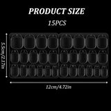 15 vellen / 450 stuks zelfklevende nagelpads, 15 maten transparante nagelzelfklevende pads, dubbelzijdige geleigel, nagelsticker, druk op nagels, zelfklevende pads voor doe-het-zelf-manicure-decoratie-accessoires