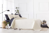 Todocama Fine Boutique sprei met piquépatroon, voor lente, zomer, herfst en winter, 100% superzachte microvezel, multifunctionele deken, 140/150/160-250 X 260 cm, lichtgrijs Bedden en dekens Beuche den Todocama-Store Beige 180 X 260 Cm