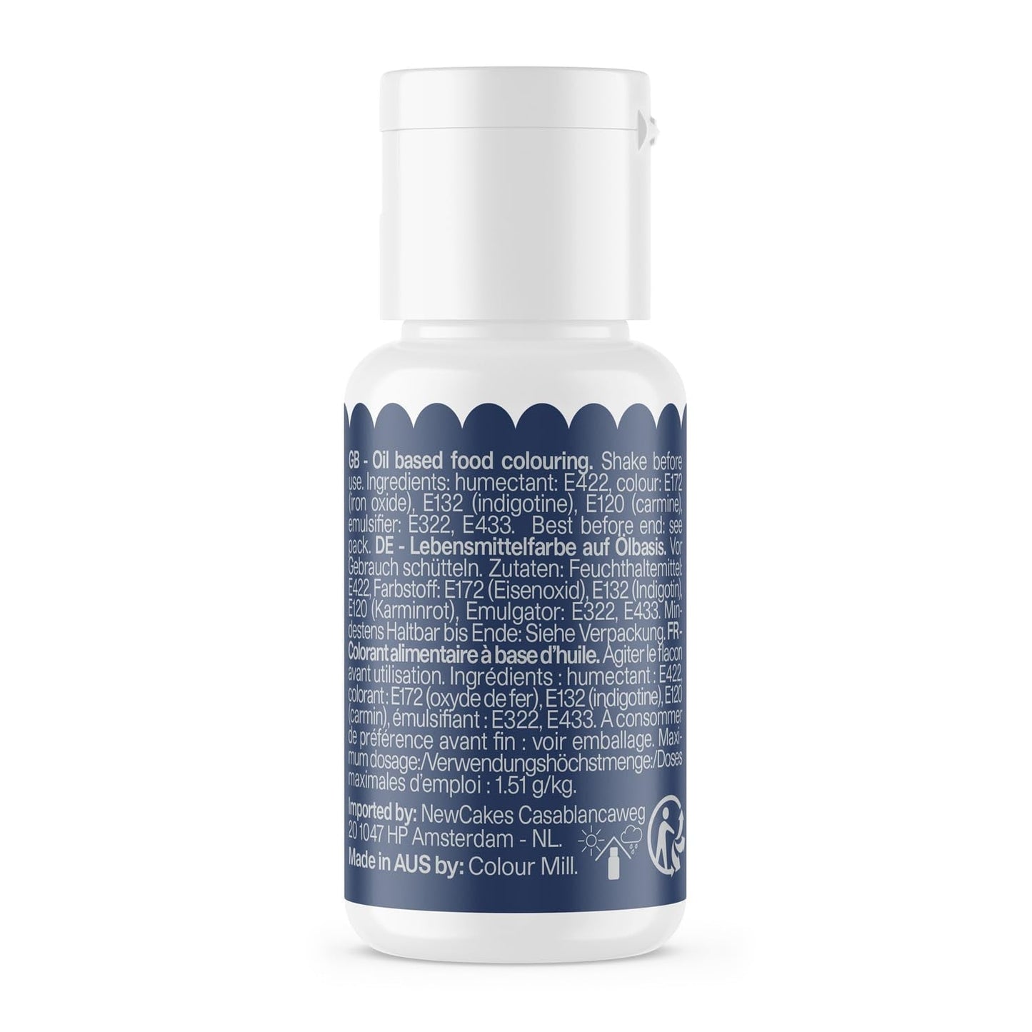 Kleurstof Color Mill Oil Blend Midnight Oil - Kleurstof voor chocolade, fondant, muffins, cakes, bakken, bitterkoekjes - Kleurstof voor het decoreren van taarten - 100 ml