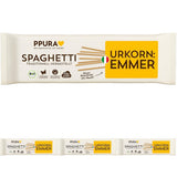 PPURA Biologische Spaghetti Pasta met Emmer 500g, 100% natuurlijke emmerspaghetti, gemaakt in Italië - Italiaanse pasta zonder toevoegingen, kleurstoffen of conserveermiddelen