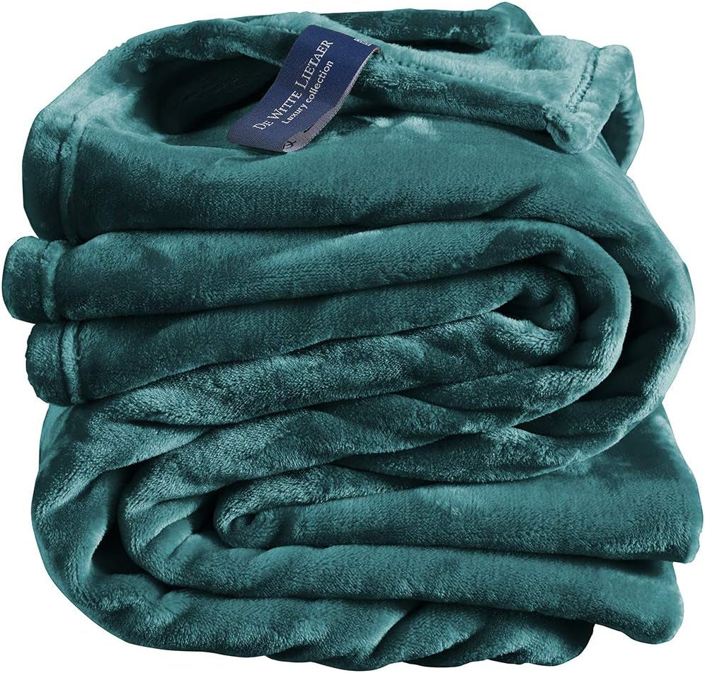 Comfortabele deken, polyester, blauw, 150 X 200 Cm Bedden en Dekens De Witte Lietaer Lake Green Green 150X200