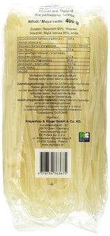 Rijstnoedels - Thaise, 5 mm brede rijstlintnoedels, gemaakt van rijstmeel - 17 x 400 g