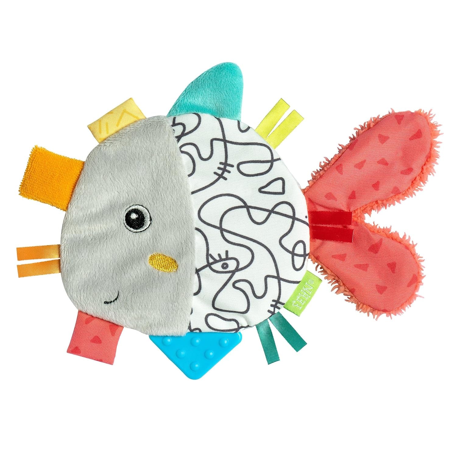 Fehn Crackling Fish - Vang- en speelspeelgoed voor baby's - Vangdierenspeelgoed voor baby's - Motoriekspeelgoed en knetterspeelgoed voor baby's en peuters vanaf 0+ maanden Babyspeelgoed Naty Shop Vis