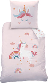 Kinderbeddengoedset, Koala of Eenhoorn, 100% katoen Beddengoed - kinderen Naty Shop Eenhoorn