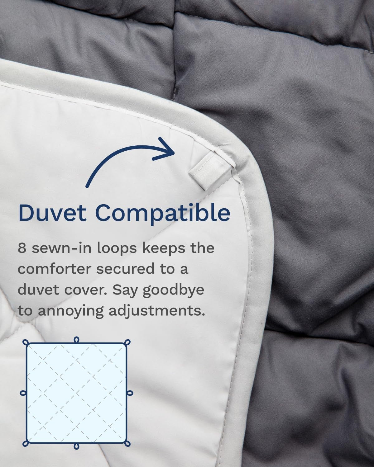 All Seasons Twin/Twin XL Omkeerbaar alternatief donzen dekbed - Ademend, extra lang, hoge kwaliteit, zachte microvezel - Grijs Dekbedovertrek Quilts en quilts Naty Shop