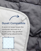 All Seasons Twin/Twin XL Omkeerbaar alternatief donzen dekbed - Ademend, extra lang, hoge kwaliteit, zachte microvezel - Grijs Dekbedovertrek Quilts en quilts Naty Shop